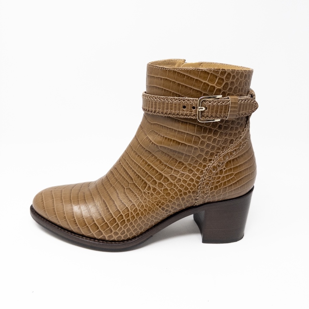 The Office of Angela Scott Miss Georgia Crocodile Embossed Sz 39.5 W Boots